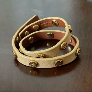 NWOT Tory Burch leather wrap-around bracelet